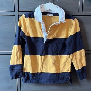 J. Crew Boys Blue and Yellow Rugby Shirt